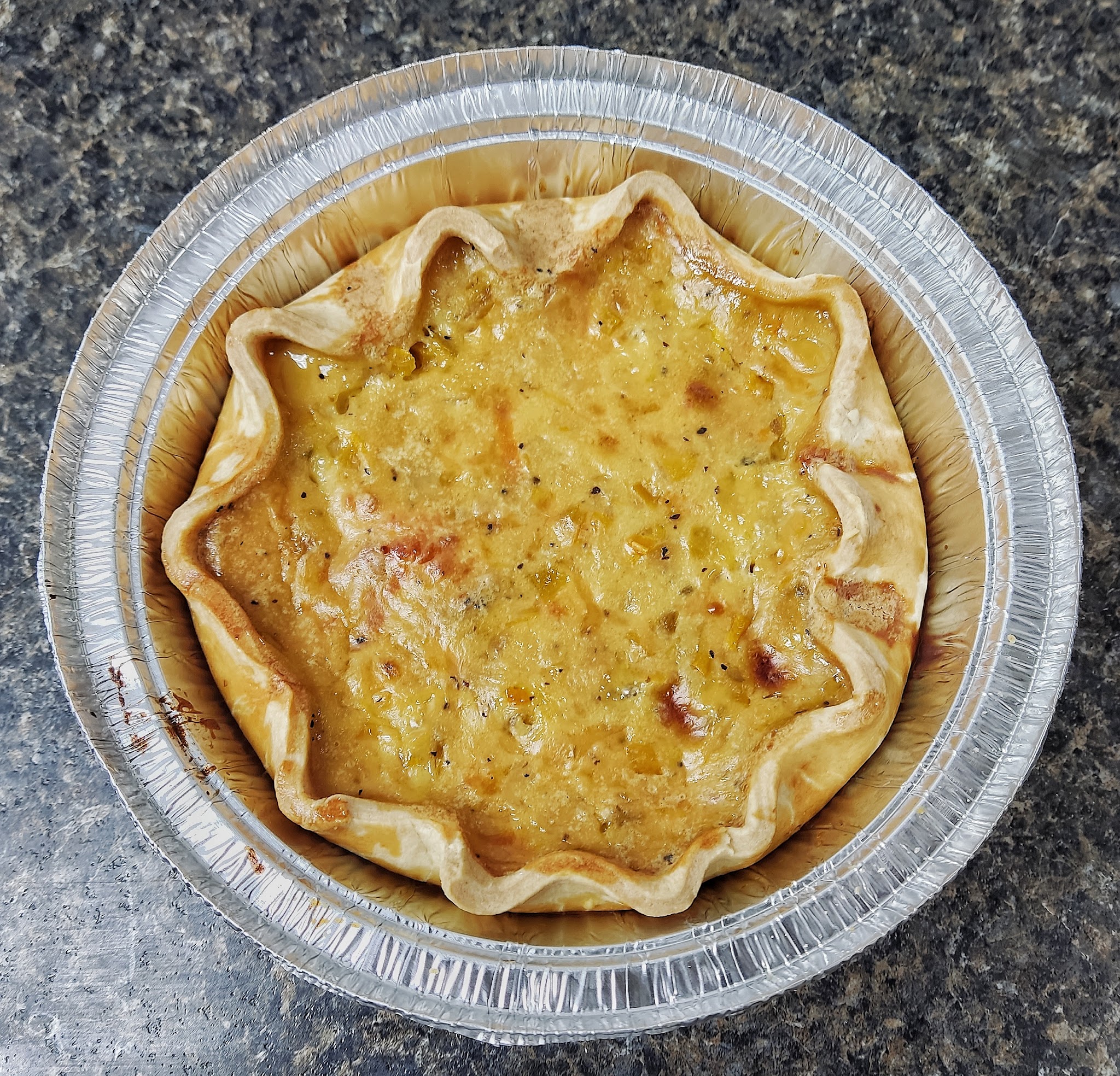 Golden quiche fresh from the oven